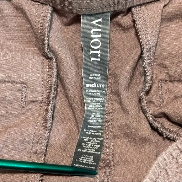 Vuori Vintage Ripstop Women’s Short Mauve Hazel Brown Size M - Picture 2 of 13